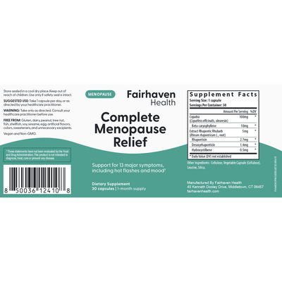 Complete Menopause Relief 30c Curated Wellness