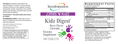 Kidz Digest Chewable 180 tabs Curated Wellness