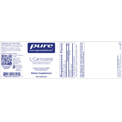 L-Carnosine 500 mg 120 vcaps Curated Wellness