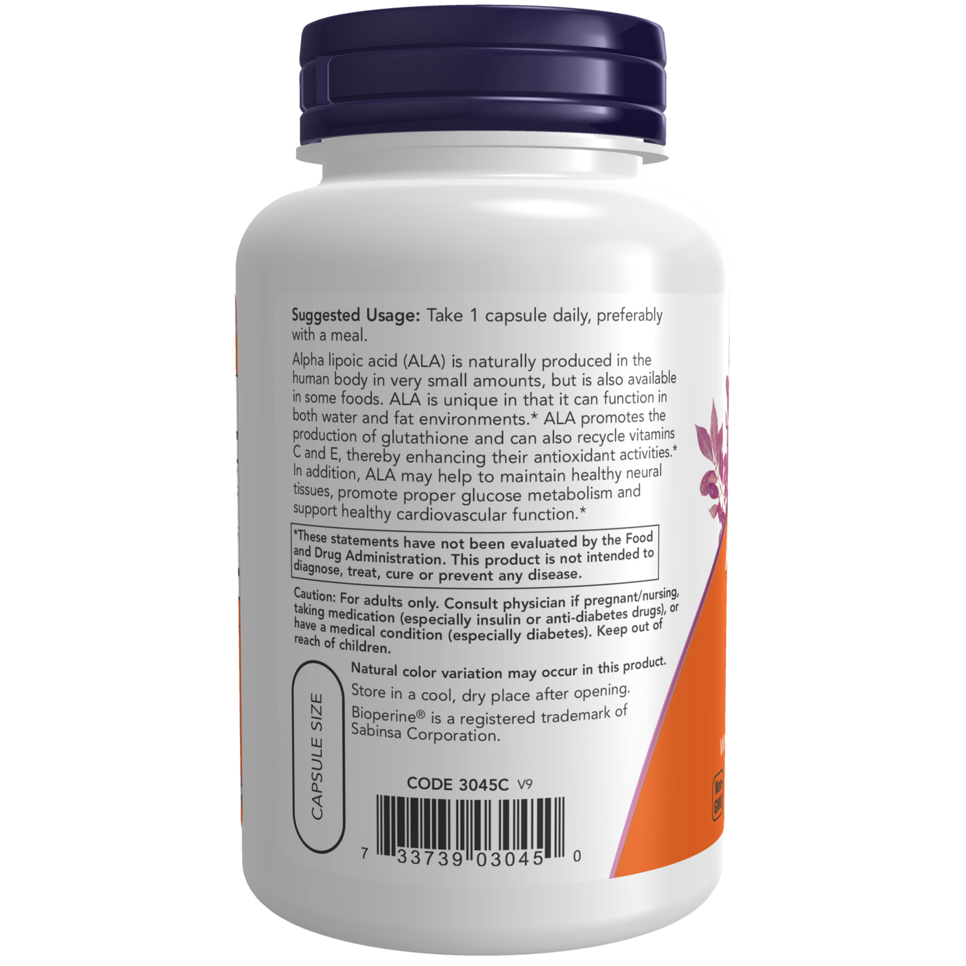 Alpha Lipoic Acid 600 mg 120 vcaps Curated Wellness