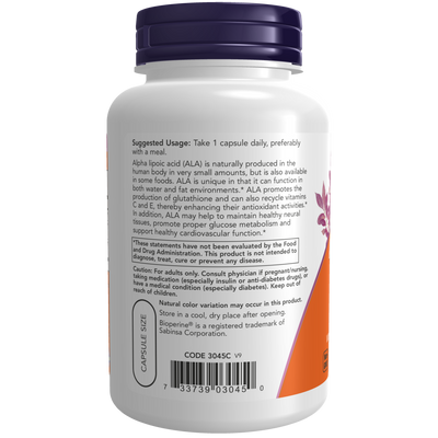 Alpha Lipoic Acid 600 mg 120 vcaps Curated Wellness