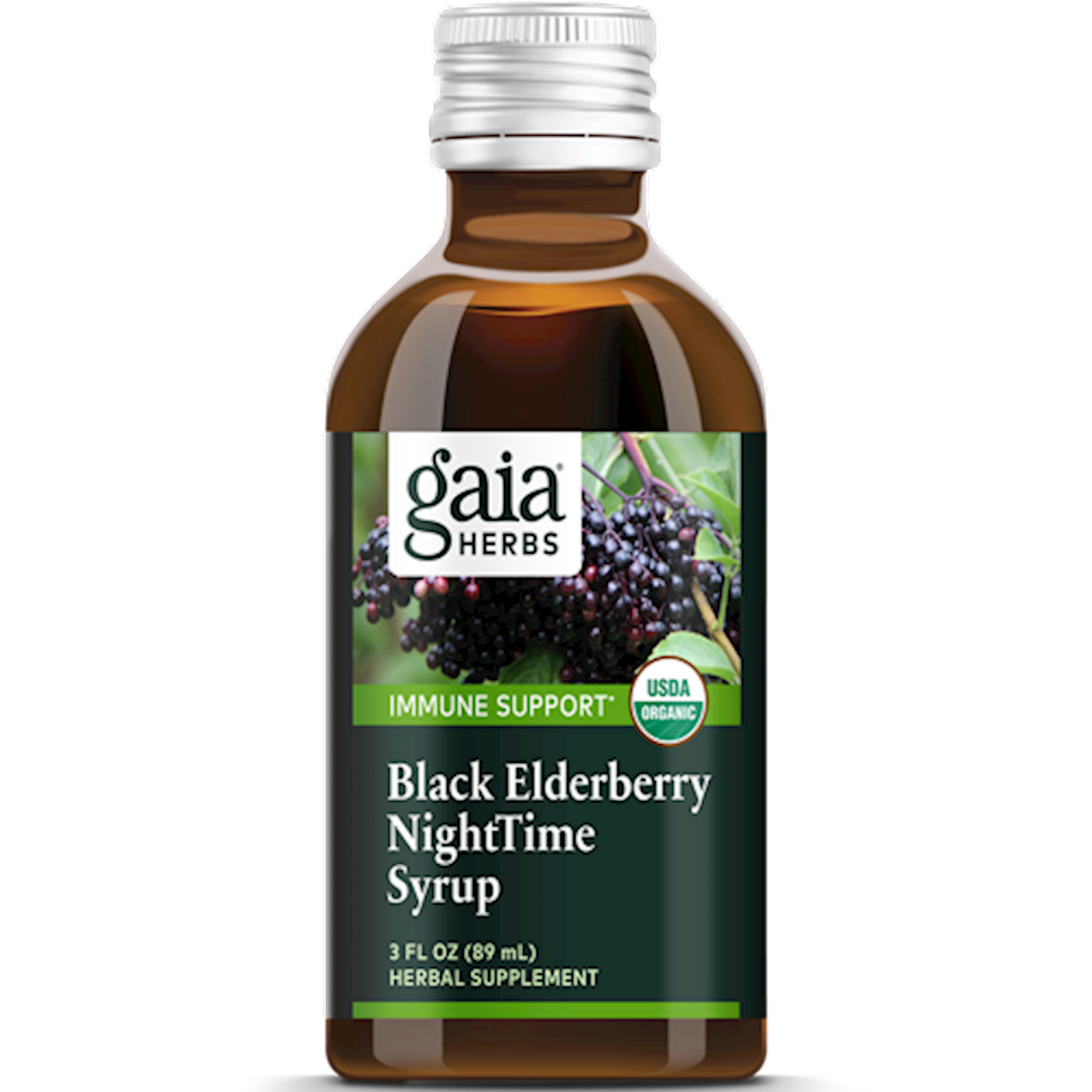 Black Elderberry Nighttime Syrup 3 fl oz Curated Wellness