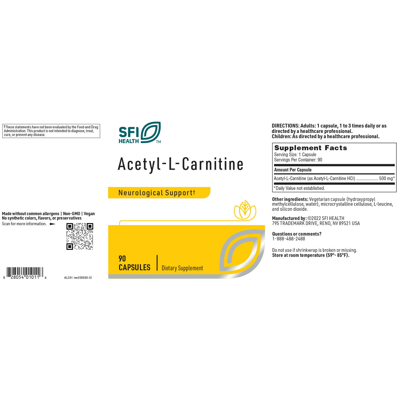 Acetyl-L-Carnitine 90 caps Curated Wellness