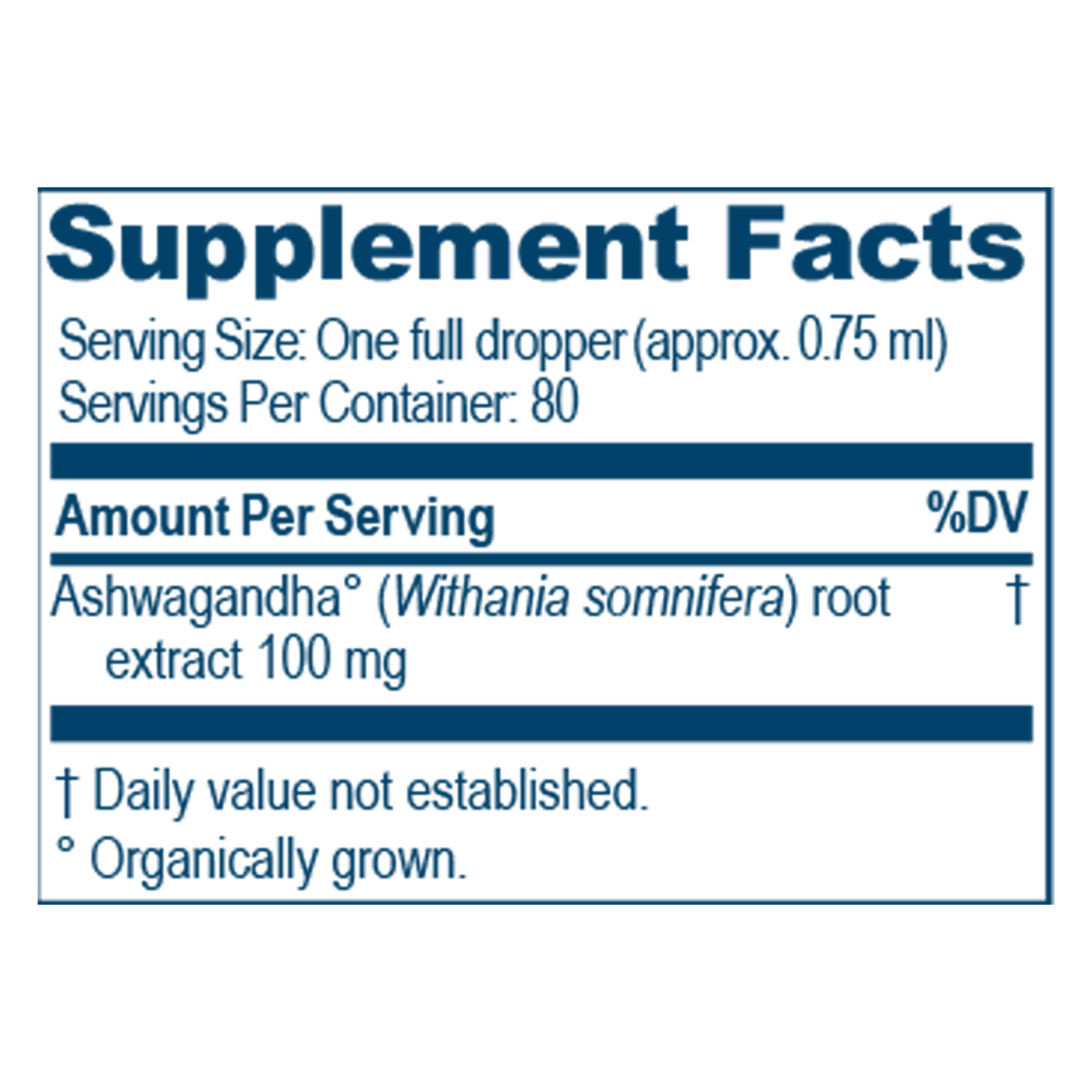 Ashwagandha Drops 2oz Curated Wellness