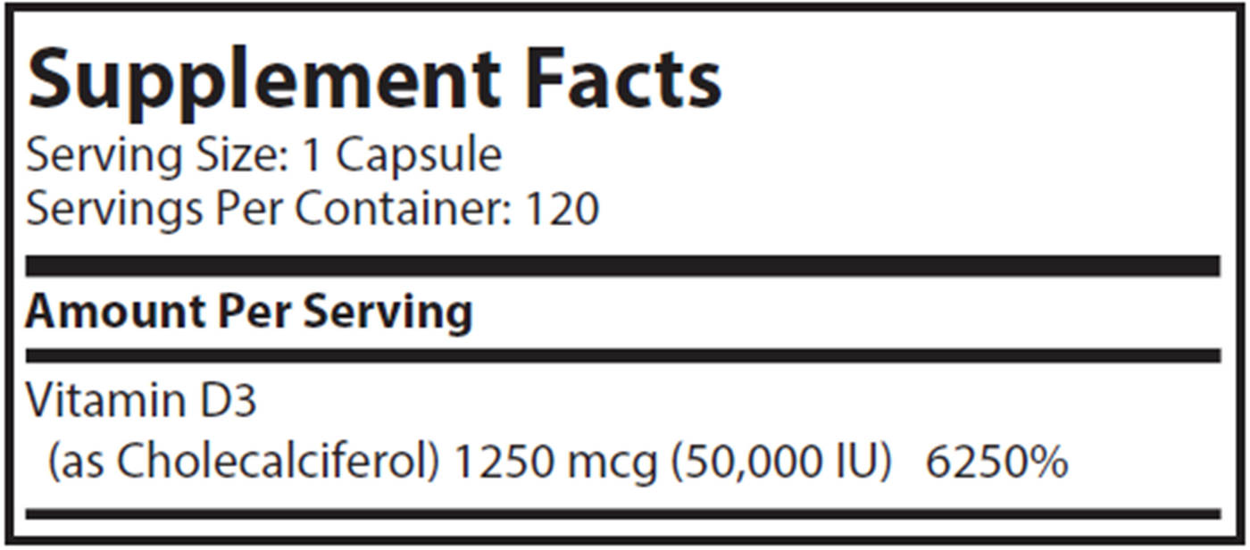 Vitamin D3 50,000 IU  Curated Wellness