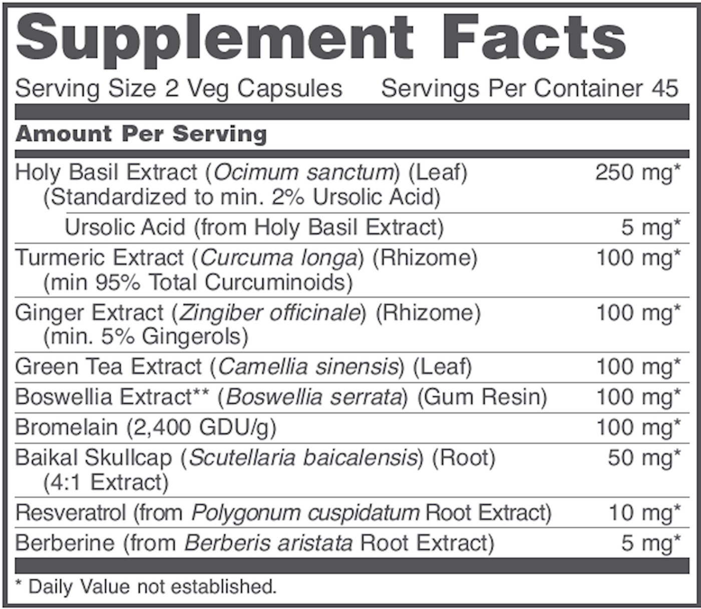 D-Flame 90 vcaps Curated Wellness