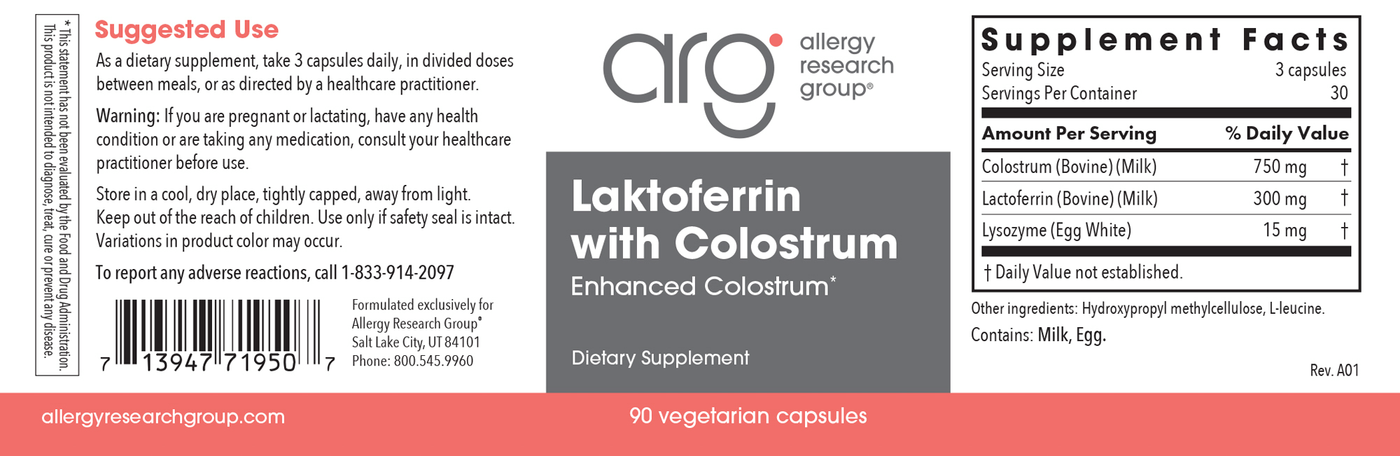 Laktoferrin w/ Colostrum  Curated Wellness