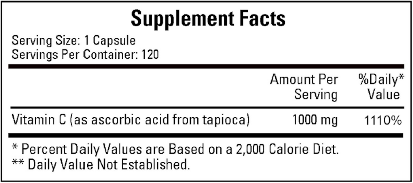 Vitamin C-1000 from Tapioca  Curated Wellness