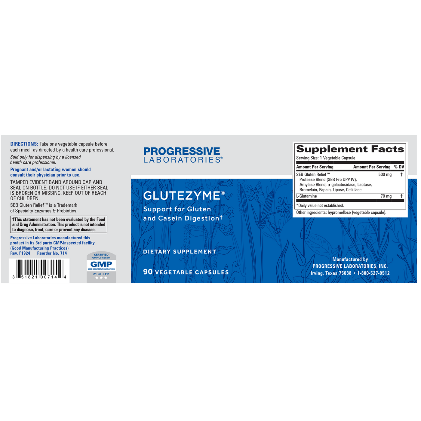 Glutezyme 90 vcaps Curated Wellness