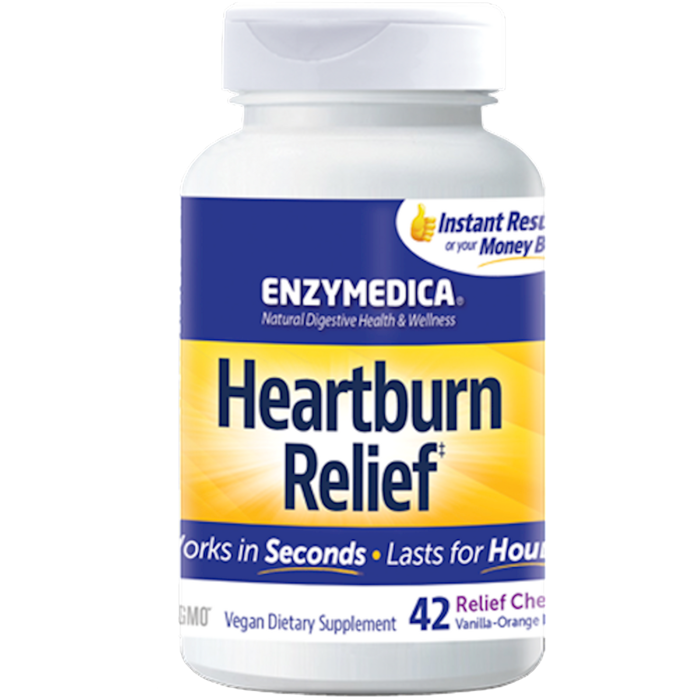 Heartburn Relief 42 chewable tabs Curated Wellness