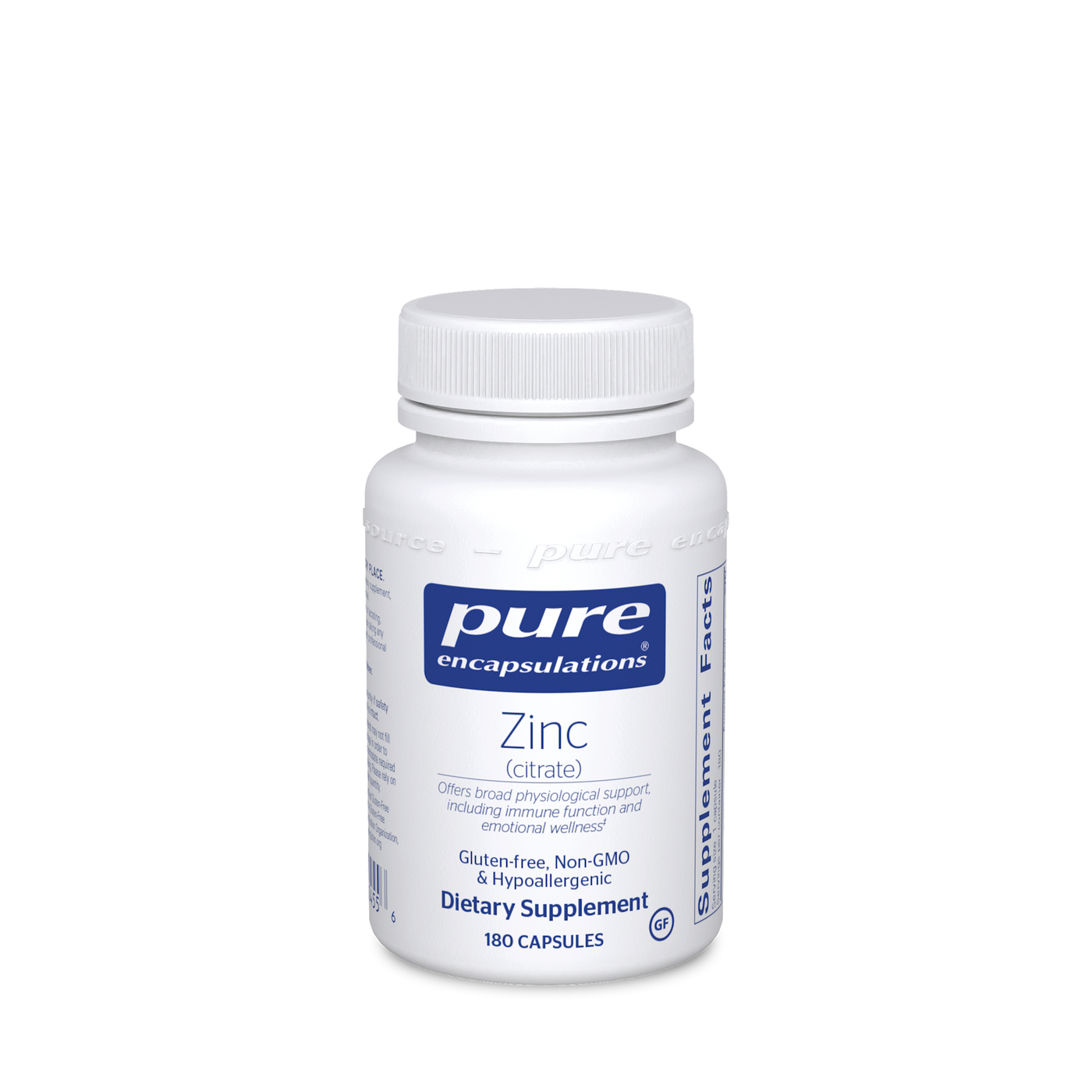 Zinc (citrate) 180 vcaps Curated Wellness