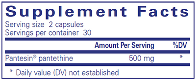 Pantethine 250 mg 60 caps Curated Wellness