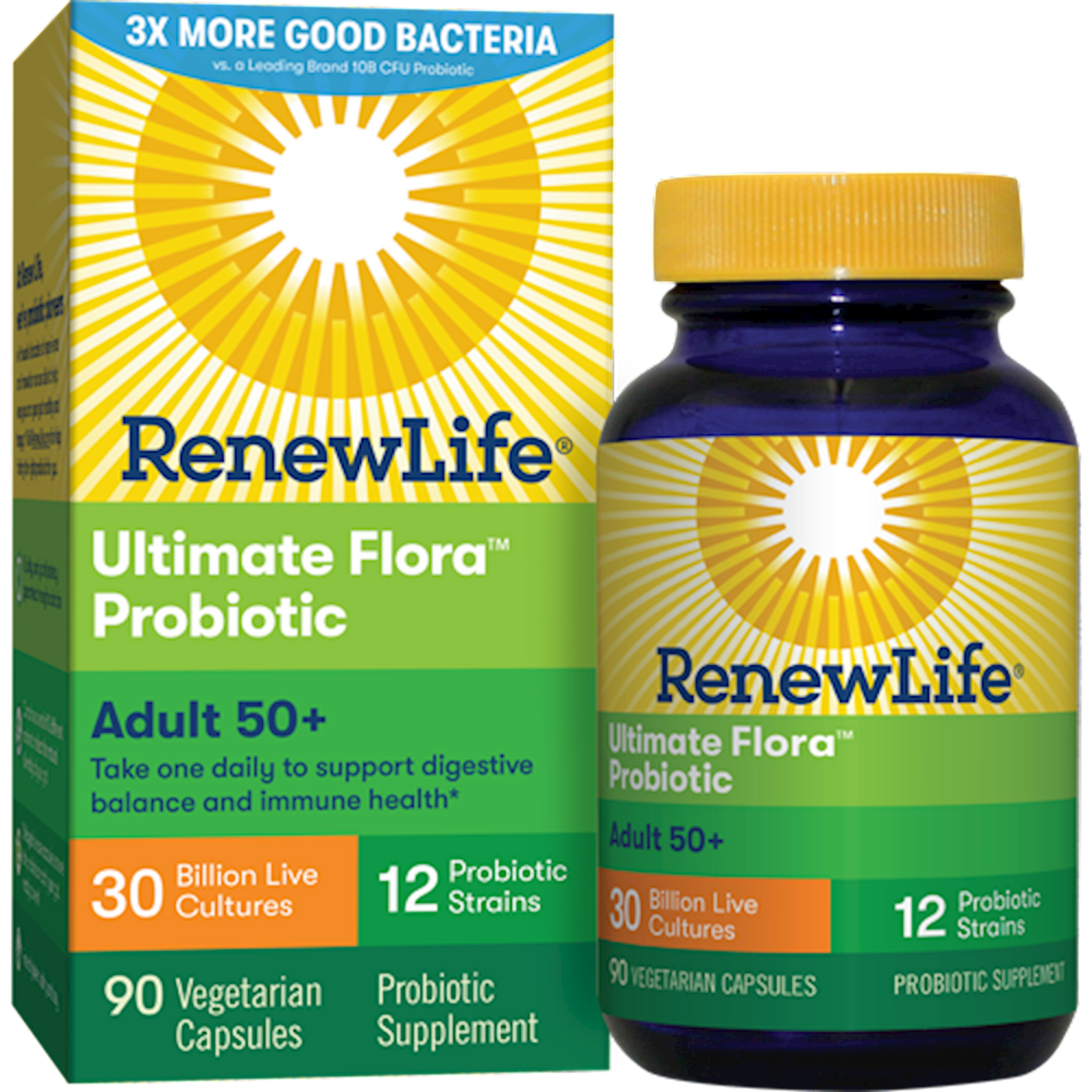 Ultimate Flora Adult 50+ 90 veg caps Curated Wellness