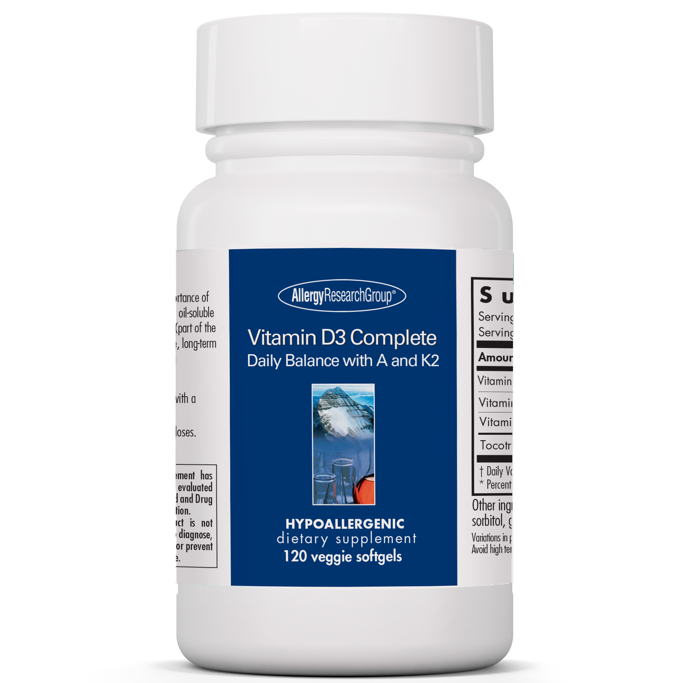 Vitamin D3 Complete Daily Balance 120ct Curated Wellness