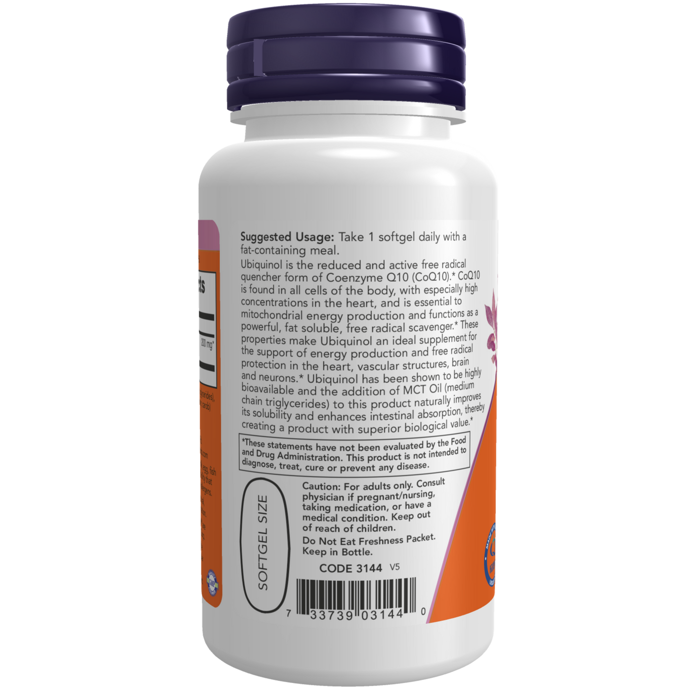 Ubiquinol Extra Strength 200 mg 60 gels Curated Wellness