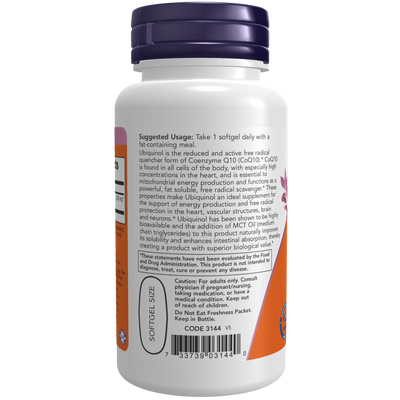 Ubiquinol Extra Strength 200 mg 60 gels Curated Wellness