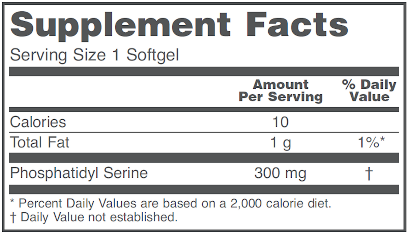 Phosphatidyl Serine 300 mg  Curated Wellness