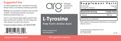 L-Tyrosine 500 mg  Curated Wellness