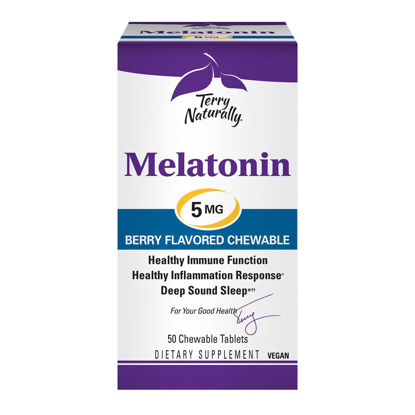Melatonin 5 mg Chewable 50 tabs Curated Wellness