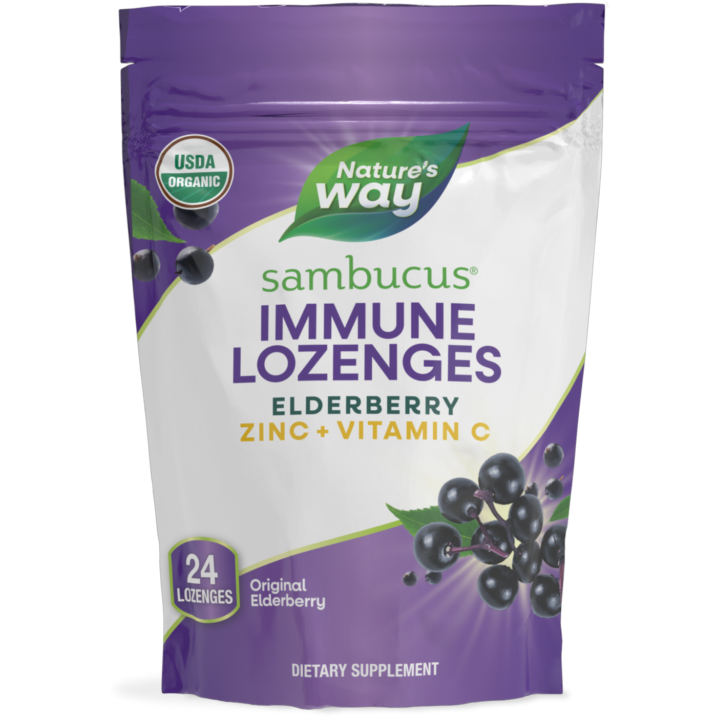 Sambucus Zinc Lozenges Elderberry  Curated Wellness