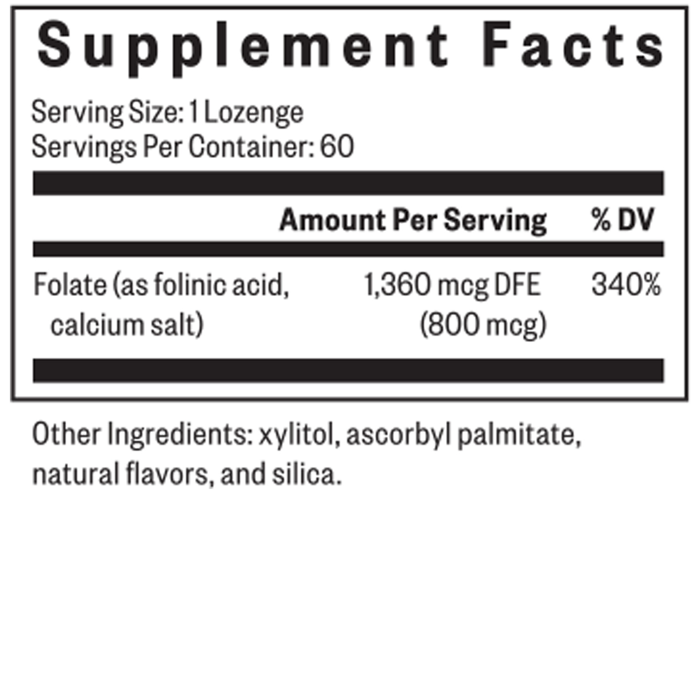 Folinic Acid Lozenge  Curated Wellness