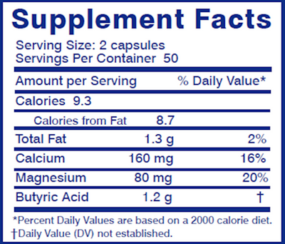 Cal-Mag Butyrate 100 caps Curated Wellness