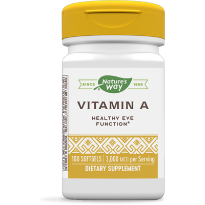 Vitamin A 3,000 mcg 100 gels Curated Wellness