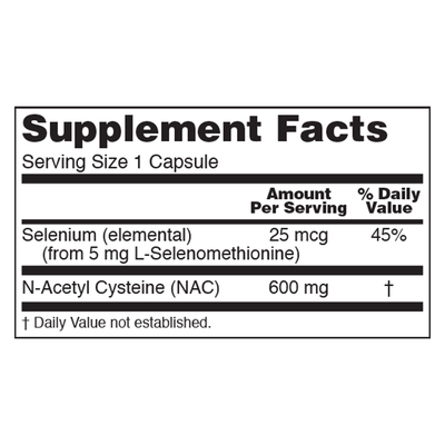 NAC 600 mg 100 vcaps Curated Wellness