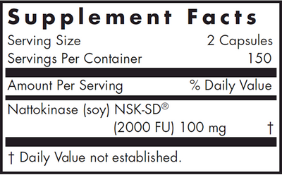 Nattokinase 50 mg NSK-SD  Curated Wellness