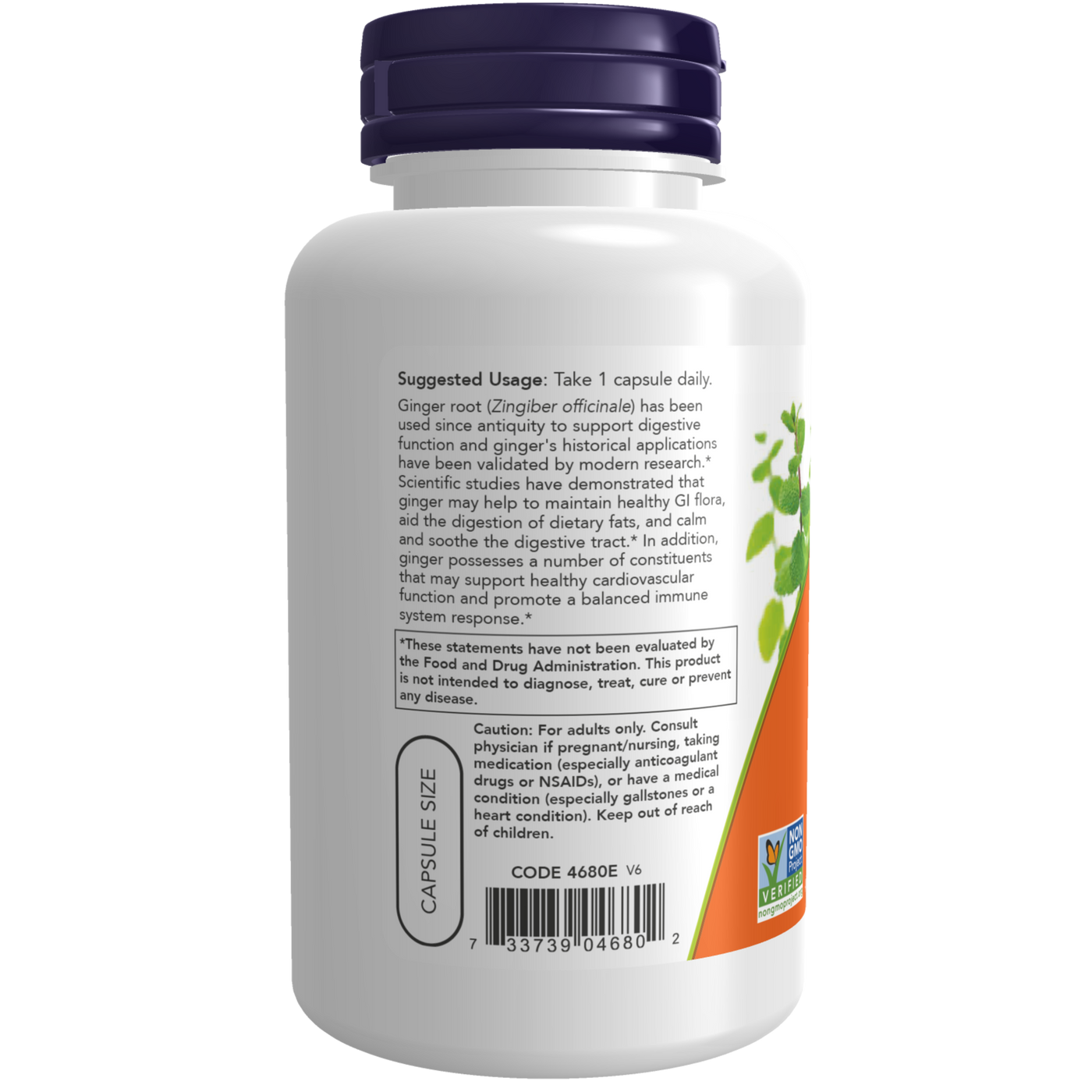 Ginger Root 550 mg  Curated Wellness