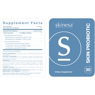 Skinesa Skin Probiotic 30c Curated Wellness