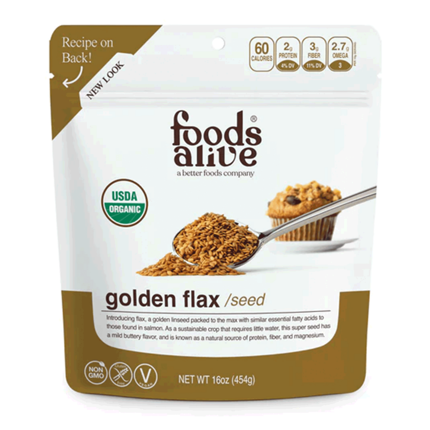 Organic Golden Flax Seed  Curated Wellness