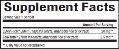 Lutein 20 mg  Curated Wellness