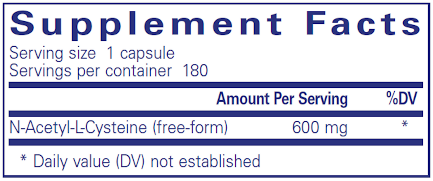 NAC 600 mg 180 vcaps Curated Wellness