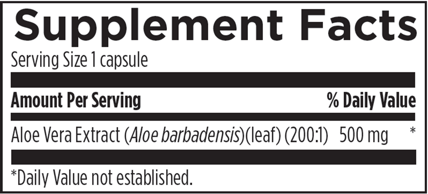Aloe 200x 60 vcaps Curated Wellness