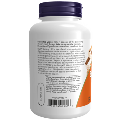 Betaine HCl 648 mg  Curated Wellness