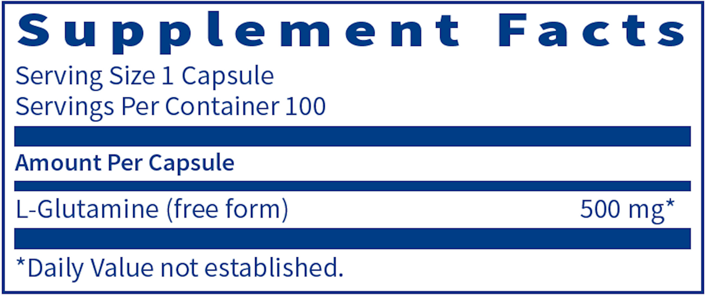 L-Glutamine 500 mg 100 caps