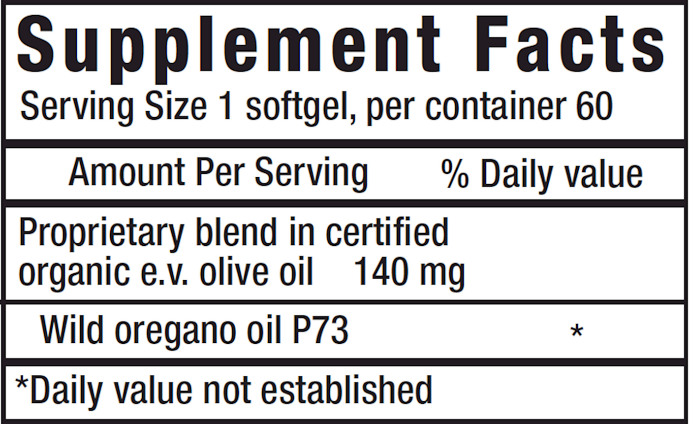 Oreganol 140 mg 60 gels Curated Wellness