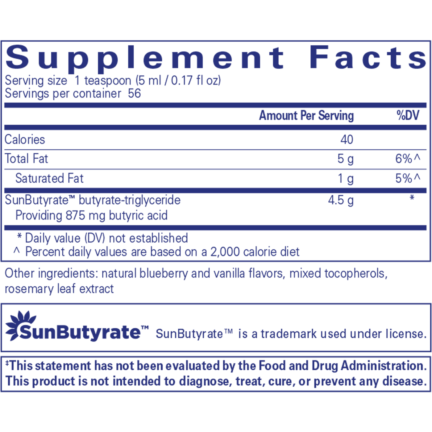 Sunbutyrate TG 9.5 fl oz Curated Wellness