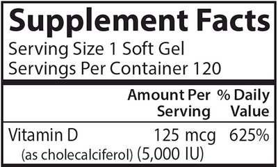 Vitamin D3 125 mcg  Curated Wellness