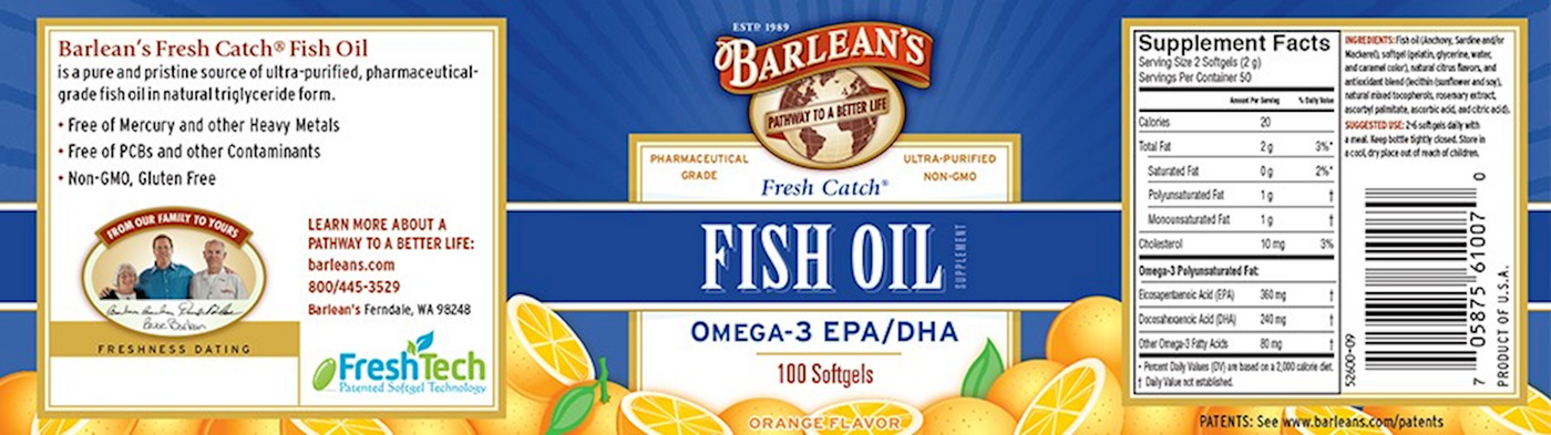 Fresh Catch Fish Oil 100 gels Curated Wellness