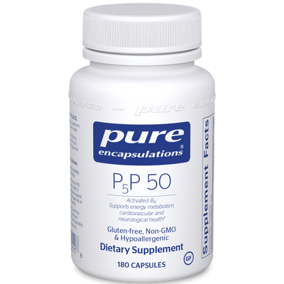 P5P50 (activated B-6) 180 vcaps Curated Wellness