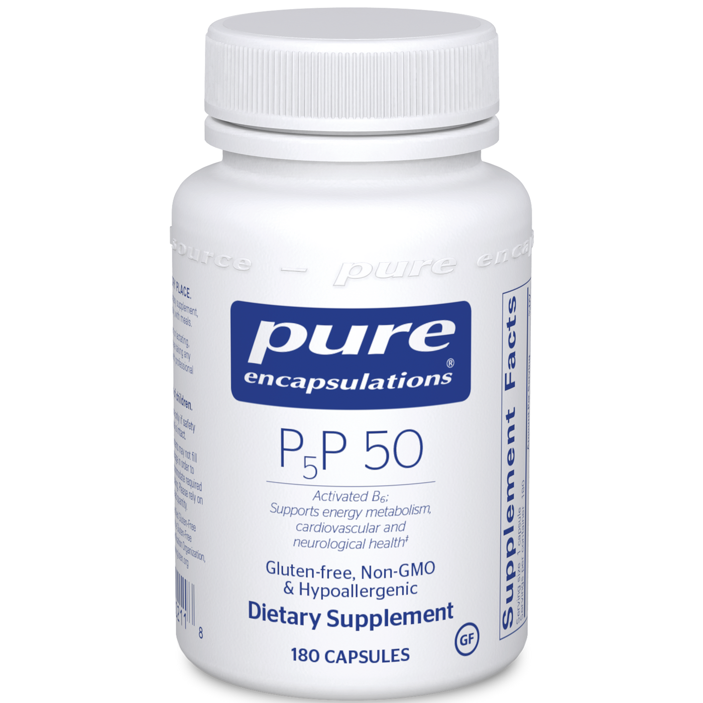 P5P50 (activated B-6) 180 vcaps Curated Wellness