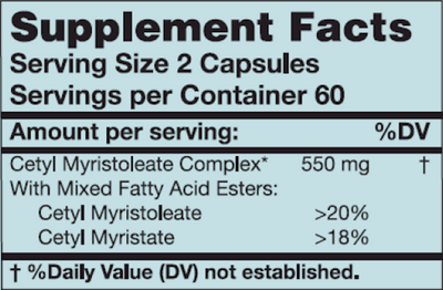 Cetyl Myristoleate 550 mg  Curated Wellness