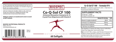 Co-Q-Sol 100 CF 60 gels Curated Wellness