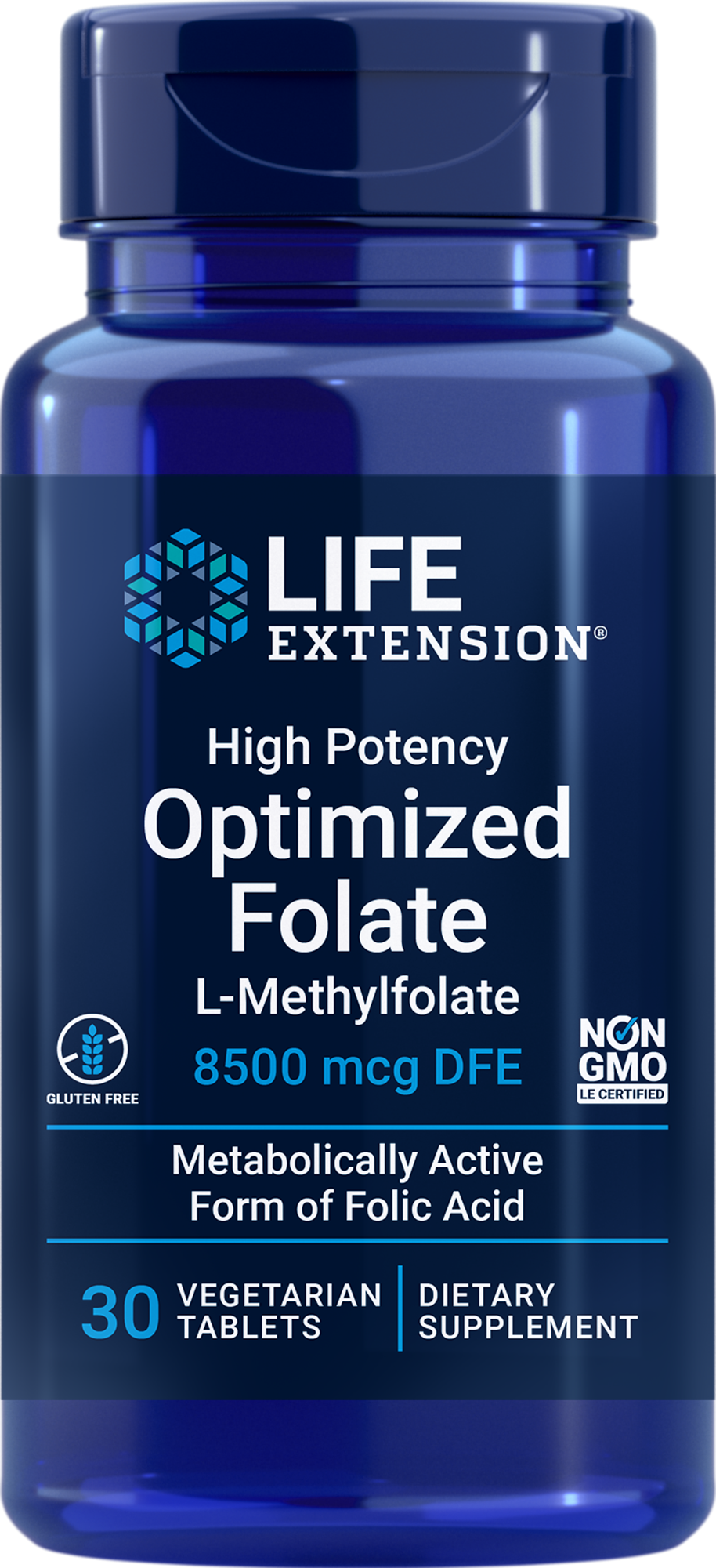 High Potency Optimized Folate 30 tabs Curated Wellness