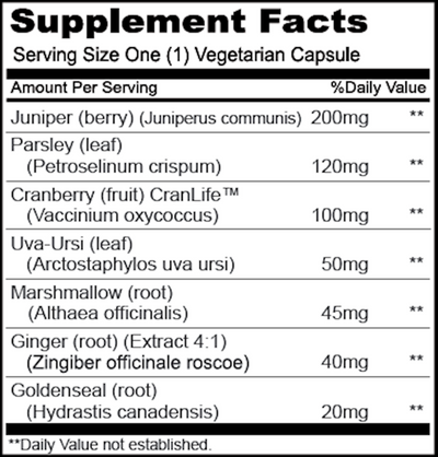 Urinary Defense 100 caps Curated Wellness