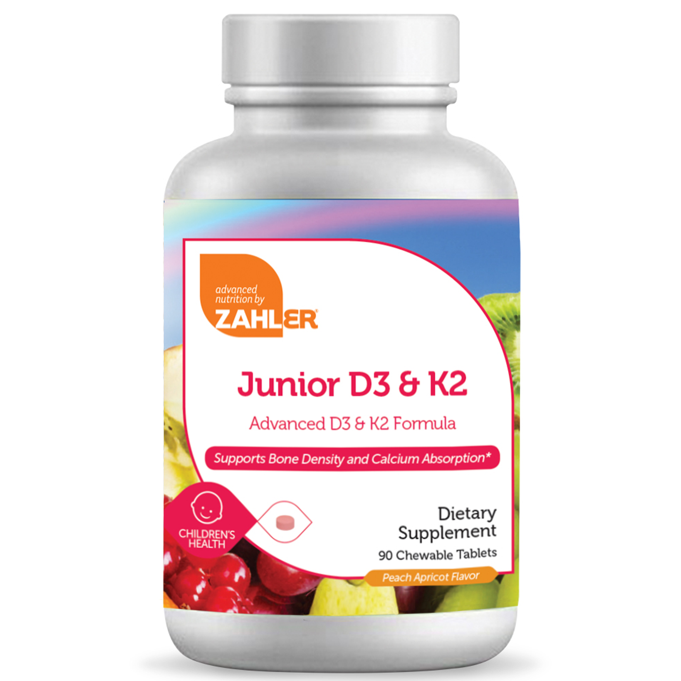 Junior D3 & K2 90 chew tabs Curated Wellness