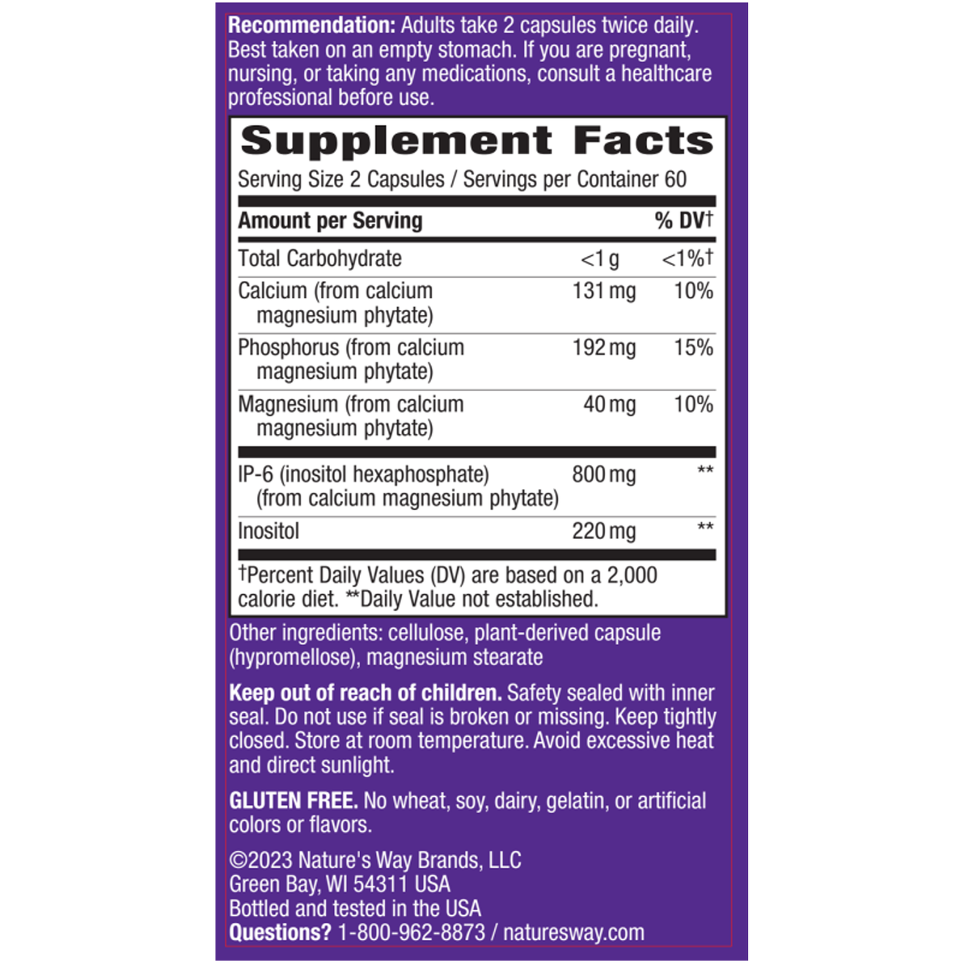 Cell Forté IP-6 & Inositol 120 vcaps Curated Wellness