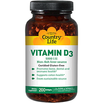 Vitamin D3 5000 IU 200 gels Curated Wellness